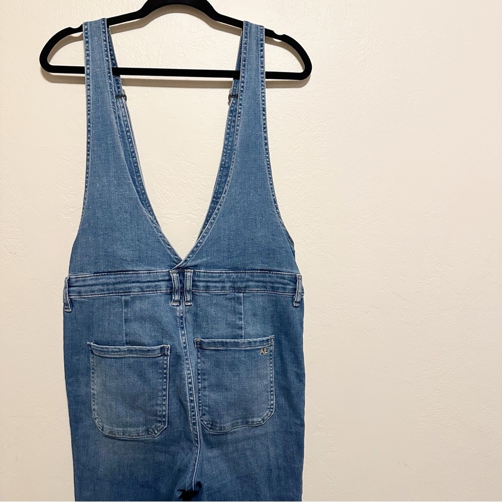 American Eagle Denim Flare Overalls 10 - Picture 7 of 12